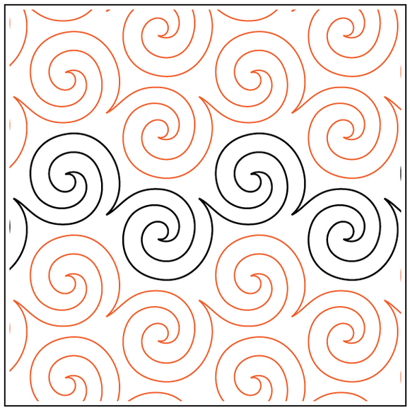 Basic Swirl  (Edge to Edge Mail in Quilting Service Deposit)