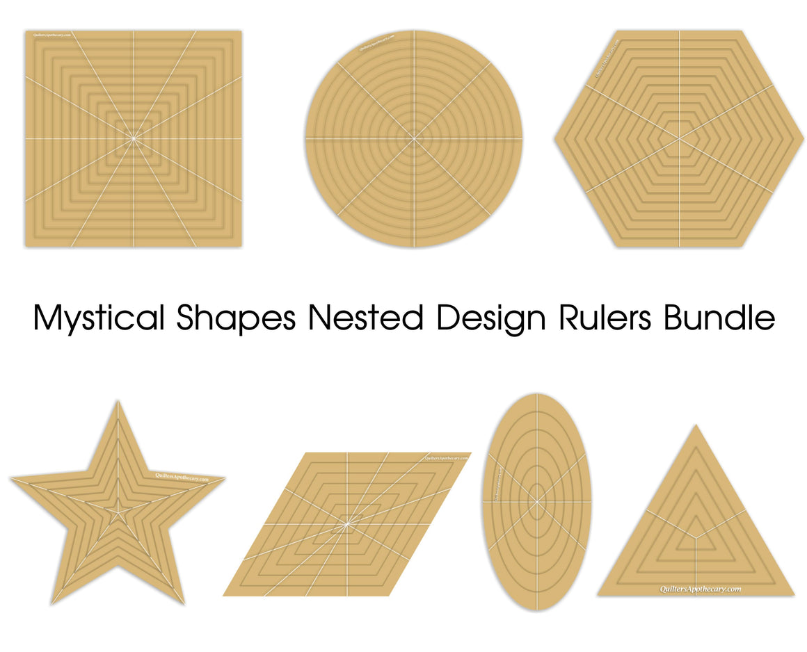 Products Tagged "Mystical Shapes Design Rulers" Quilters Apothecary