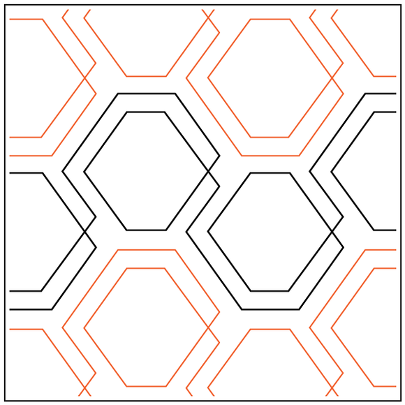 DIAGONAL PLAID HEXIES (Edge to Edge Mail in Quilting Service Deposit)