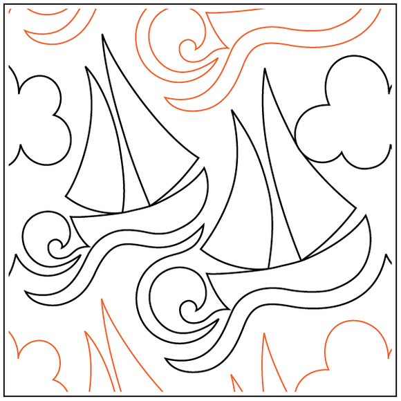 Let's go Sailing (Edge to Edge Mail in Quilting Service Deposit)