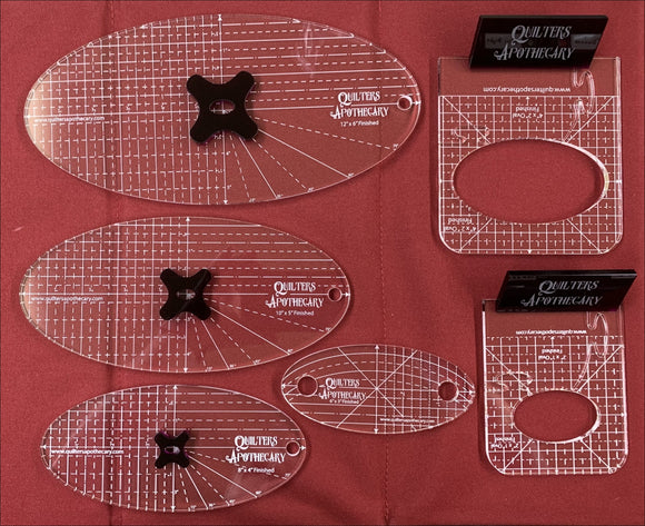 Sewn Oval For Drawing Bundle Rulers
