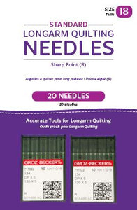 Standard Longarm Needles Two Packages Of 10 (18/110-R Sharp)