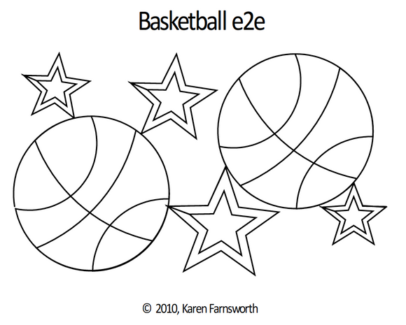 Basketball E2E  (Edge to Edge Mail in Quilting Service Deposit)