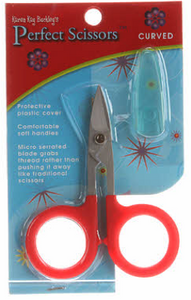 Perfect Scissors Curved Karen Kay Buckley 3-3/4Inch Red Tools