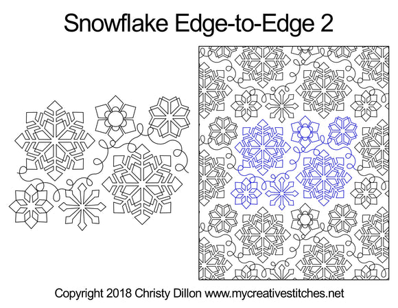 Snowflake (Edge To Edge Mail In Quilting Service Deposit) Services