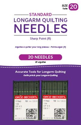 Standard Longarm Needles Two Packages Of 10 (20/125-R Sharp) Tools