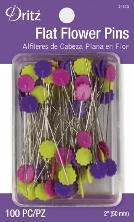 Flat Flower Pins 100Count