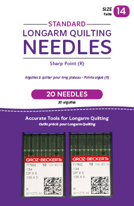 Standard Longarm Needles Two Packages Of 10 (14/90-R Sharp) Tools