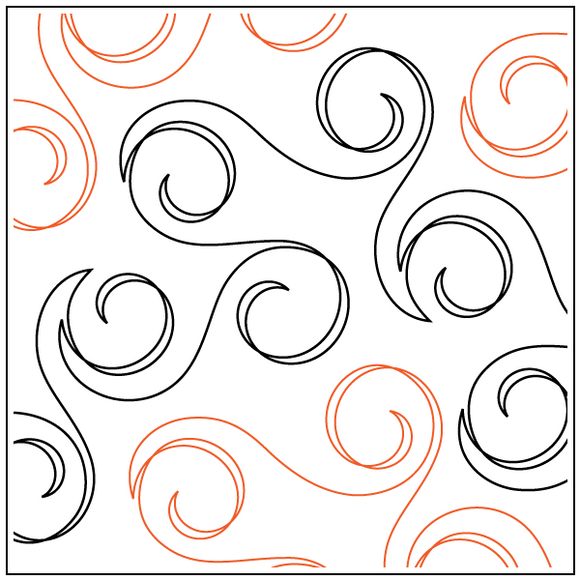 Swirling Vine  (Edge to Edge Mail in Quilting Service Deposit)