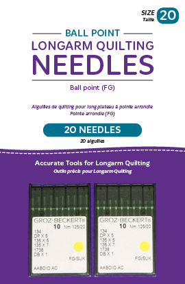 Ball Point Longarm Needles Two Packages Of 10 (20/125-Fb Point) Tools