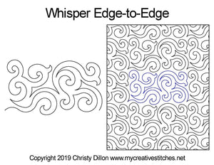 Whisper (Edge To Edge Mail In Quilting Service Deposit) Services